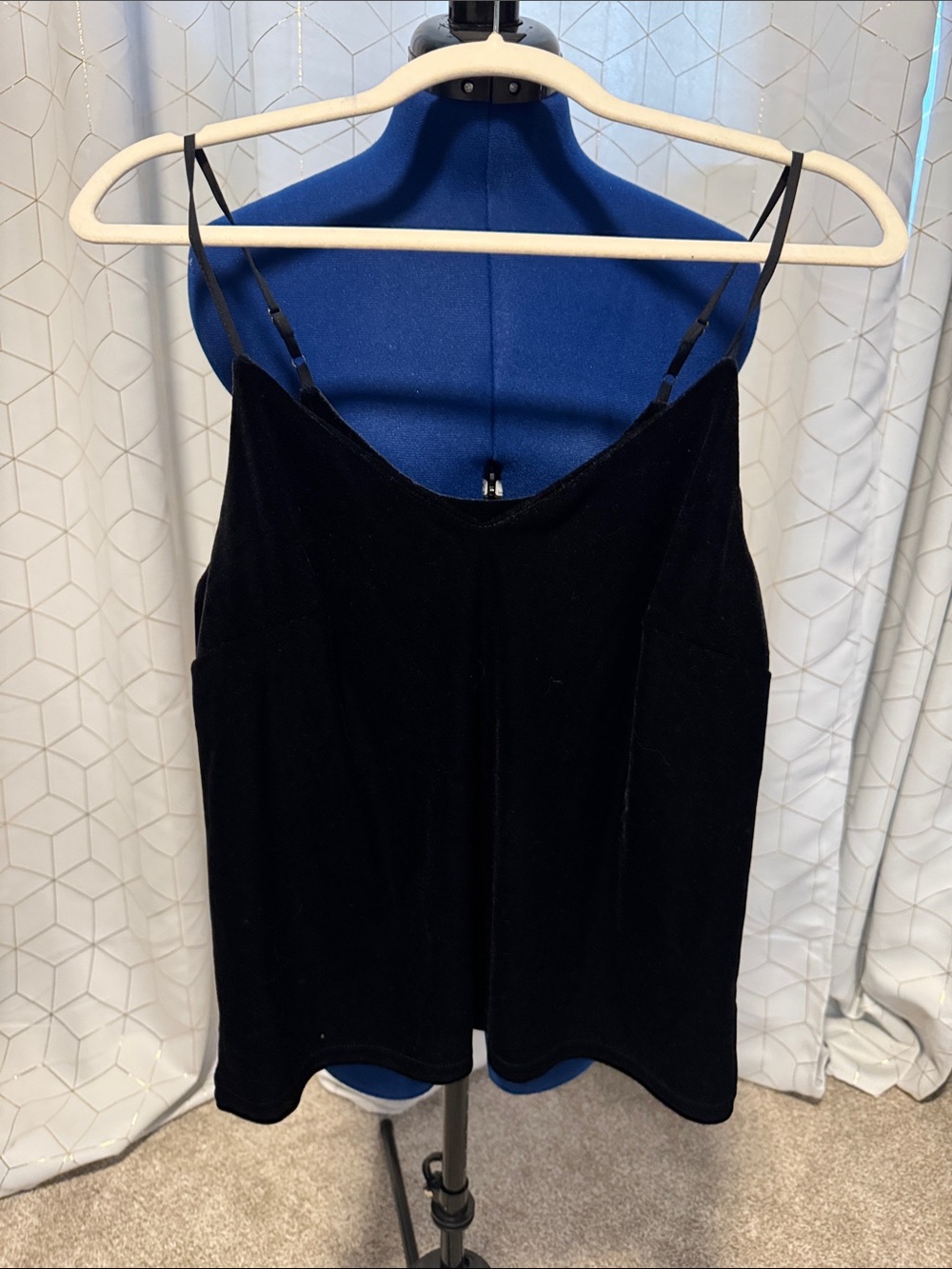 a new day Black Velvet Camisole with Adjustable Straps